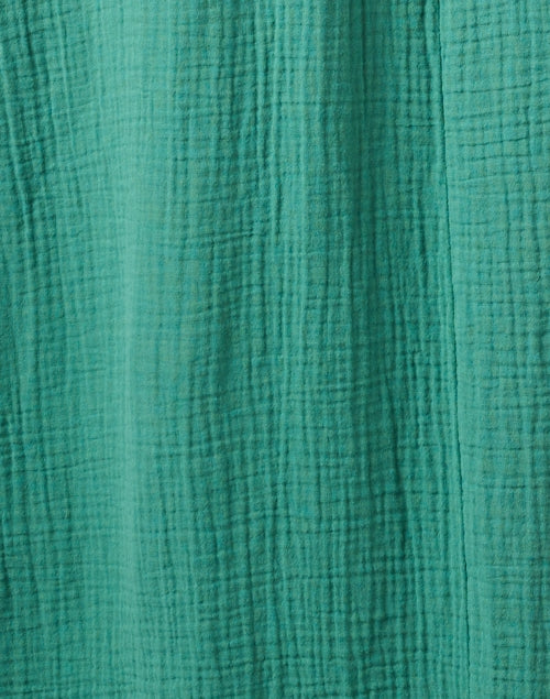 Selene Green Cotton Gauze Dress