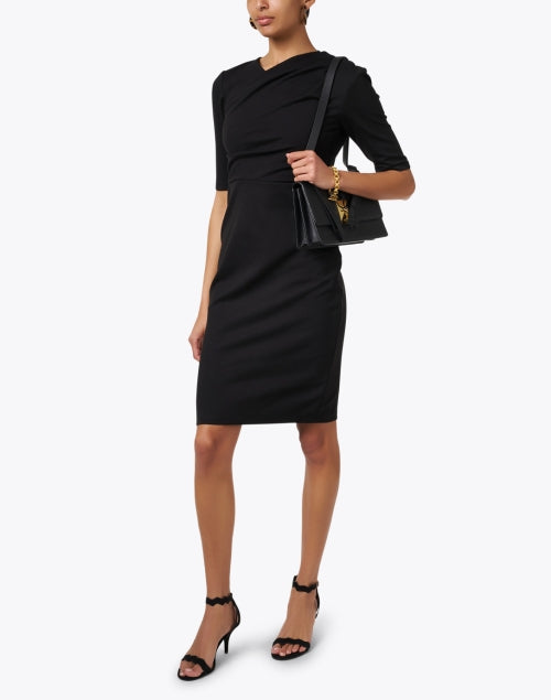 Black ponte knit dress best sale