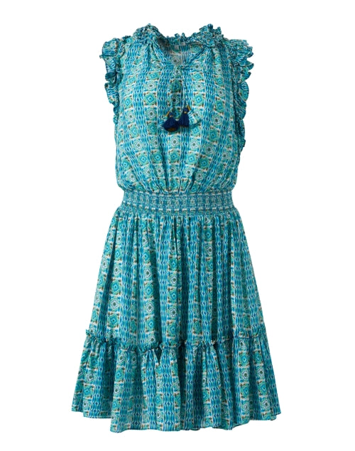 Triny Turquoise Print Dress