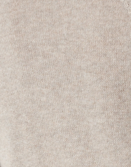 Jolie Light Beige Wool Cashmere Layered Turtleneck