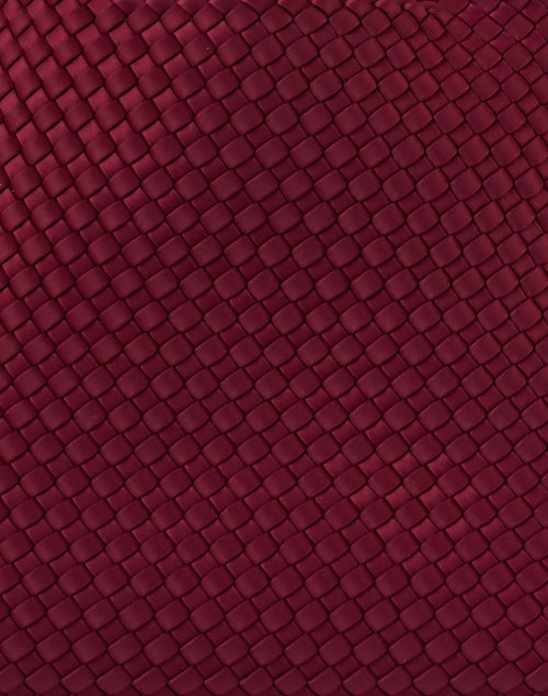 St. Barths Medium Burgundy Woven Handbag