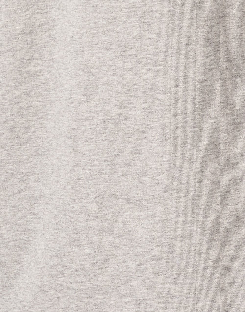 Heather Grey Pima Cotton Ruched Sleeve Tee