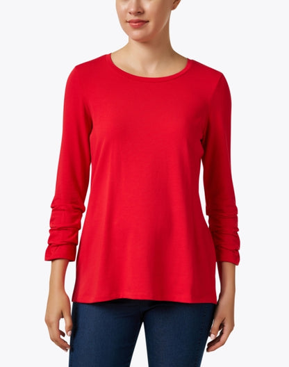 red-pima-cotton-ruched-sleeve-tee_front.jpeg