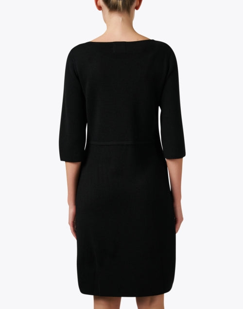 Black Wool Sheath Dress Halsbrook