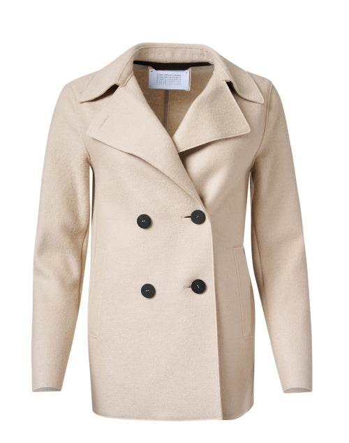 Cream pea coat womens hotsell