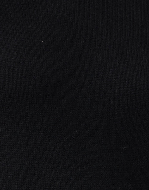 Eton Black Wool Cashmere Sweater with White Underlayer