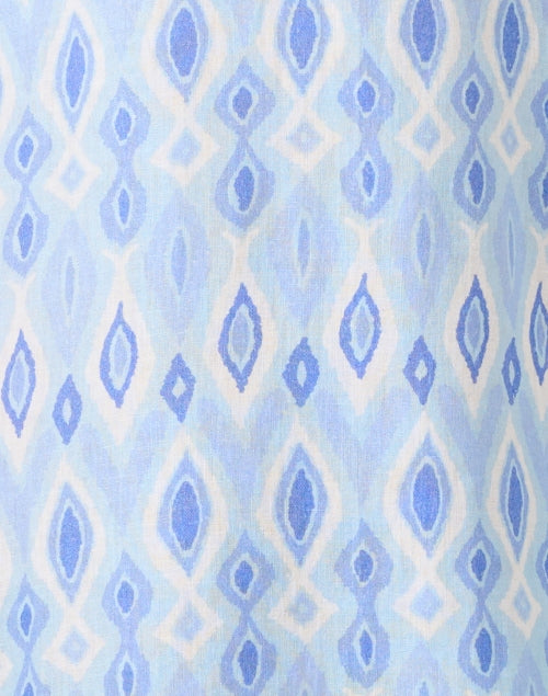 Blue Ikat Cotton Tunic Dress