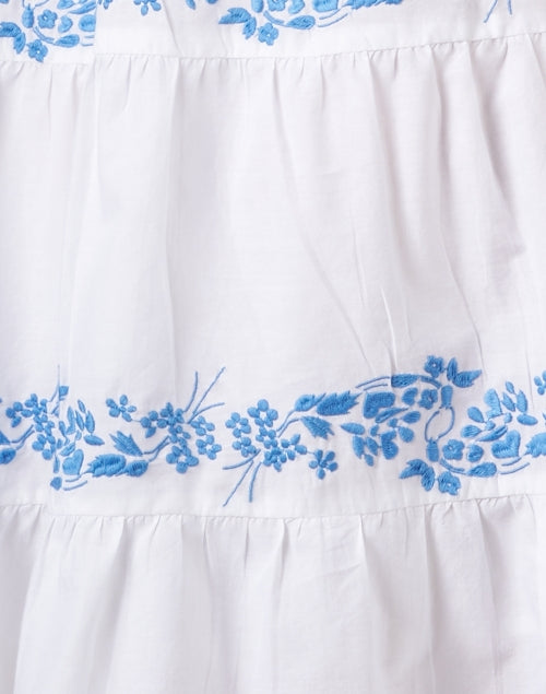 Isabel White Cotton Embroidered Dress