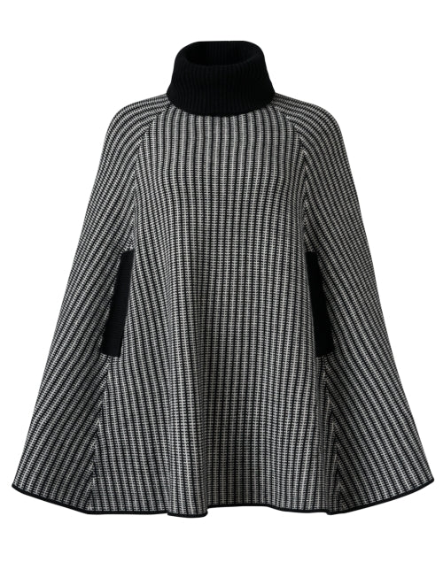 Caius Black Turtleneck Poncho