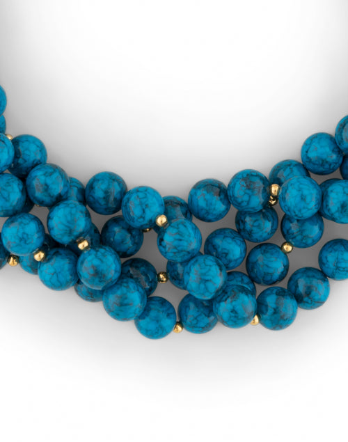 Turquoise Resin Multistrand Necklace