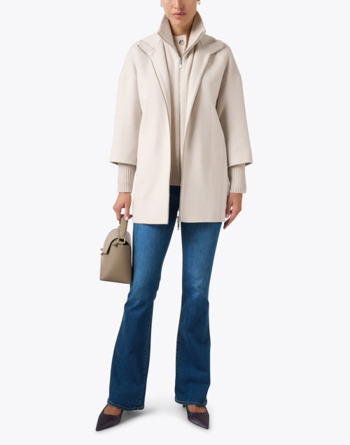 Beige Wool Cashmere Coat – Halsbrook