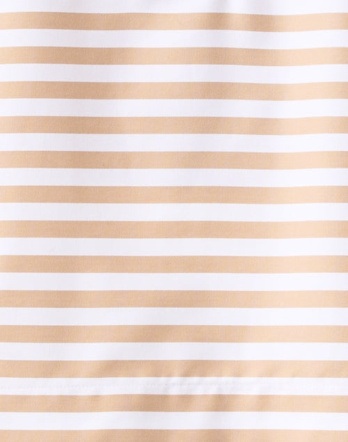 Aileen Beige Striped Cotton Top