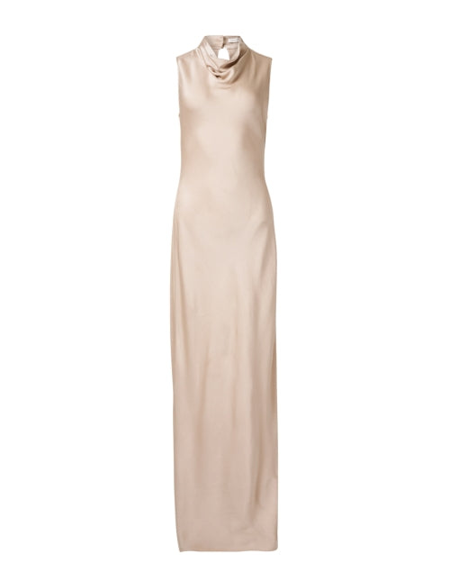 Kura Beige Satin Dress – Halsbrook