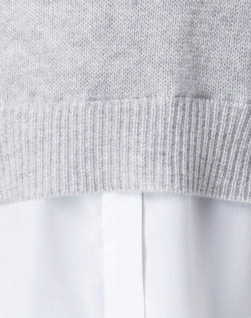 Vail Grey Sweater with White Underlayer