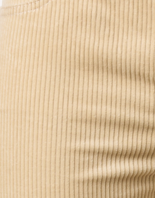 Beige Stretch Corduroy Pants