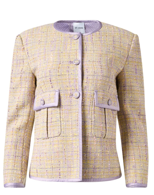 Yellow and Lavender Tweed Jacket Halsbrook