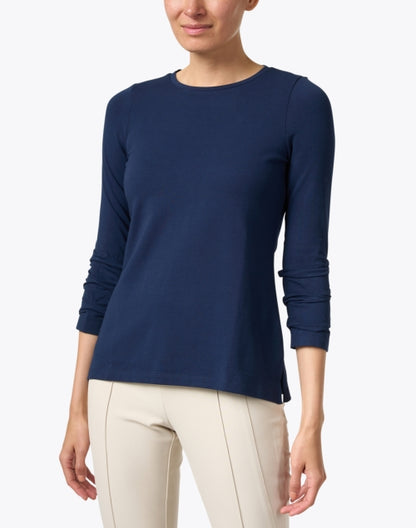 navy-pima-cotton-ruched-sleeve-tee_front.jpeg