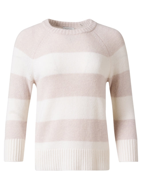 Kinross factory Cashmere Striped Cashmere Sweater M