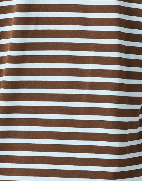 Brown and Blue Striped Top