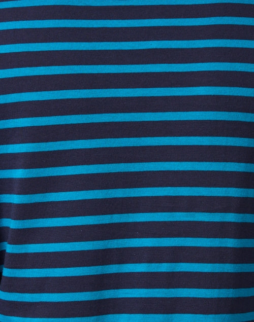 Minquidame Blue and Navy Striped Cotton Top
