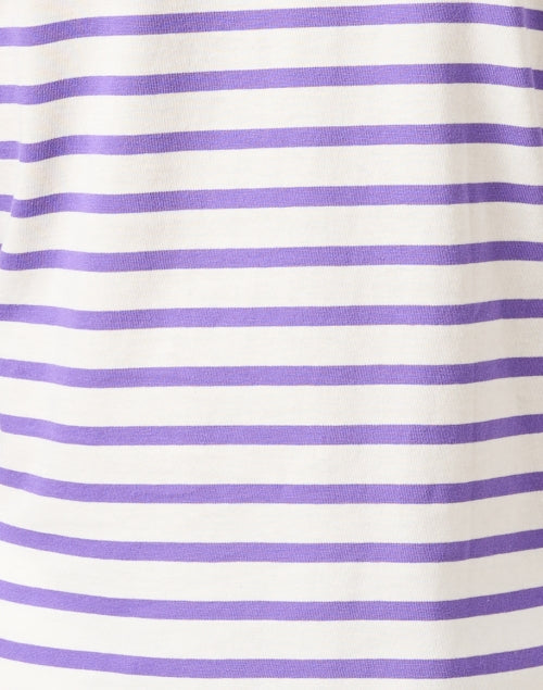 Galathee White and Lavender Striped Shirt