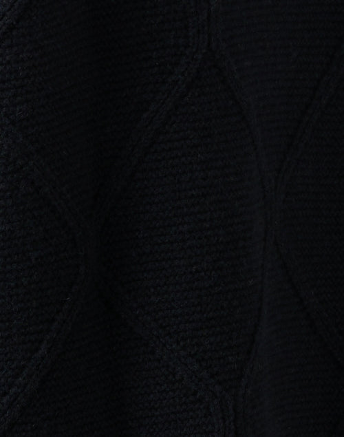 Black Wool Cashmere Popover Sweater