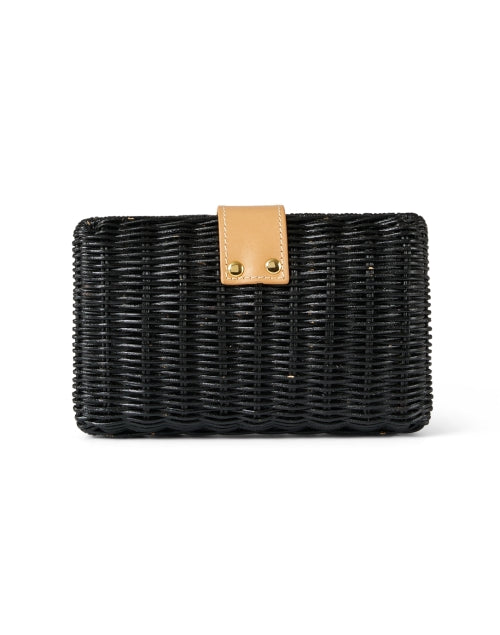 Lou Black Wicker Clutch Halsbrook