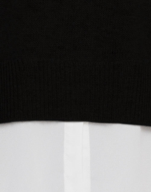 Black Sweater with White Underlayer