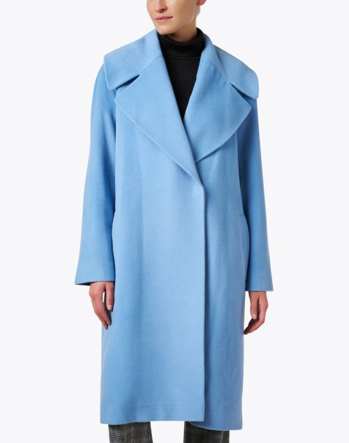 Light Blue Wool Coat