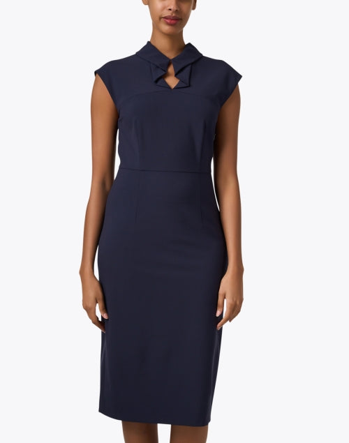 Darshi Navy Keyhole Sheath Dress – Halsbrook