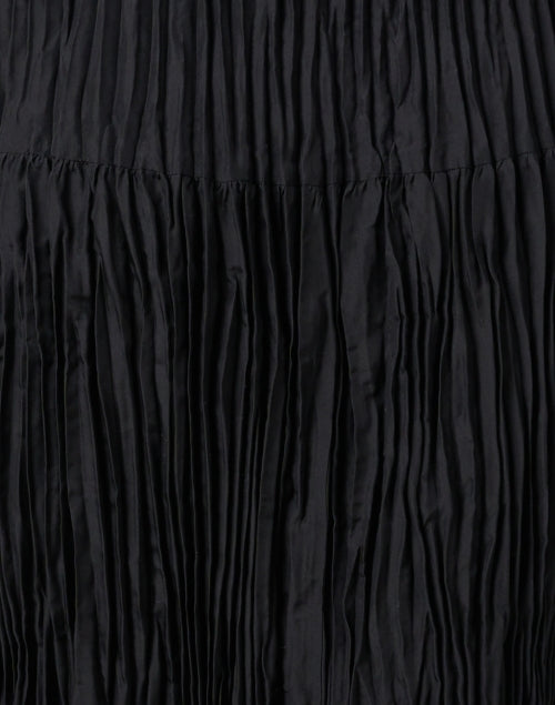 Black Crushed Silk Dress