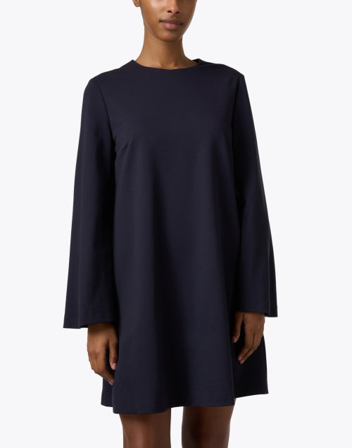 Navy bell sleeve dress hotsell