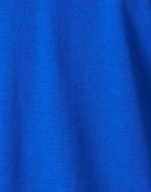 Electric Blue Pima Cotton Ruched Sleeve Tee