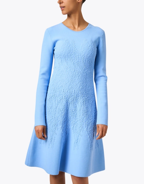 Oxford Blue Textured Knit Dress – Halsbrook