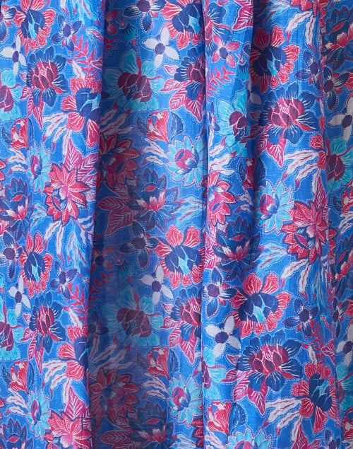 Tosh Blue Print Cotton Silk Dress