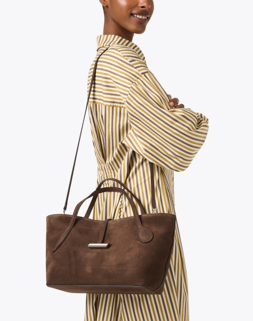 Petite Penne Brown Suede Tote Bag – Halsbrook