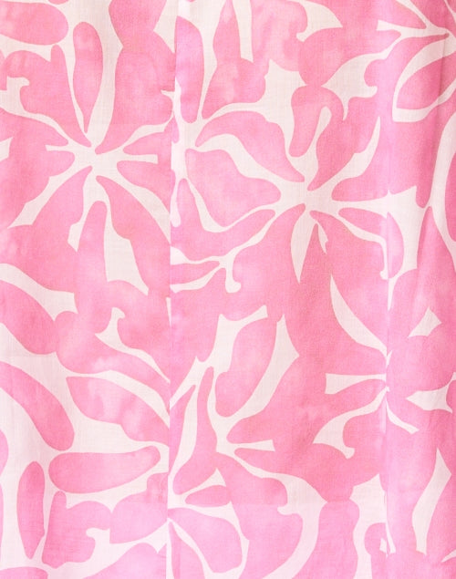 Pink Floral Print Cotton Blouse