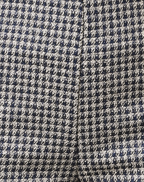 Jules Navy Metallic Check Knit Pull On Pant