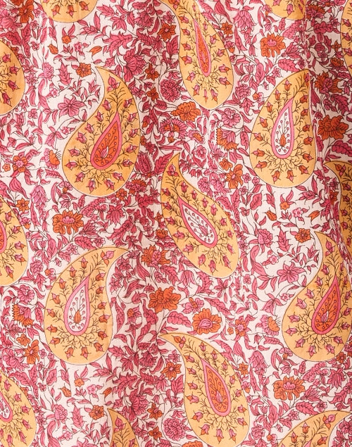 Rachel Orange Paisley Print Blouse