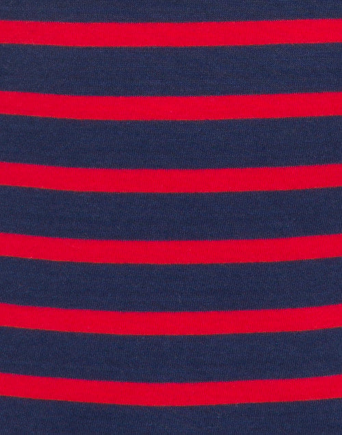 Galathee Navy and Red Striped Shirt